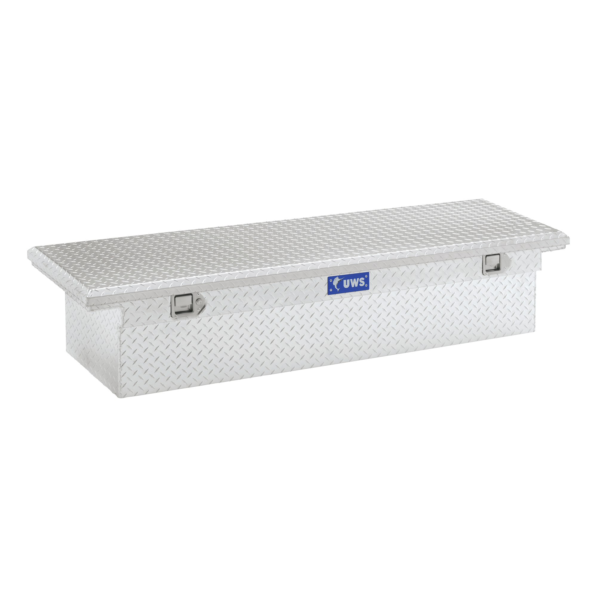 UWS, 63in. Crossover Truck Tool Box, Width 63.875 in, Material Aluminum, Color Finish Bright Aluminum, Model# EC10331